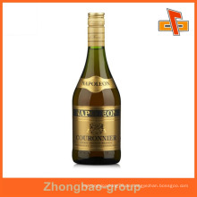 Guangzhou Lieferanten Großhandel Druck und Verpackung benutzerdefinierte selbstklebend goldenen Etikett für Weinflaschen